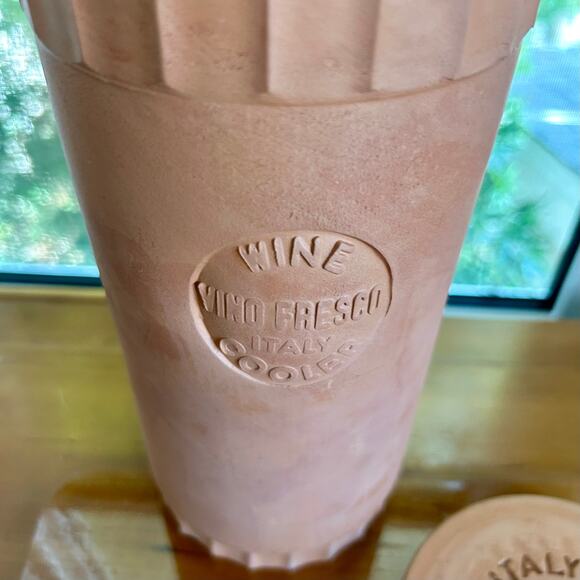 Vintage Italian Terracotta Wine Cooler with Lid – Vino Fresco Italy - Picture 3 of 14